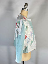 Load image into Gallery viewer, 1930’s lightweight cotton quilt-turned-reversible upcycled jacket with sashiko stitching