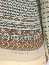 Load image into Gallery viewer, 1970’s silk blouse with Egyptian or Byzantine theme print by Oleg Cassini