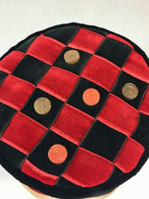 Load image into Gallery viewer, 1950’s Avant Garde playful Checkerboard and checkers velvet ribbon hat