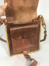 Load image into Gallery viewer, 1970’s hand-tooled natural leather long strap unisex bag by Chui