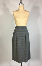 Load image into Gallery viewer, 1940’s-50’s Dynamic black and silver textured fabric skirt suit 3-pc set