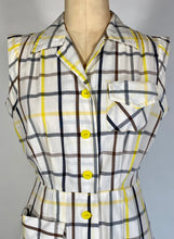 Load image into Gallery viewer, 1940’s-50’s plaid check summery cotton sport dress by Activi-Tee