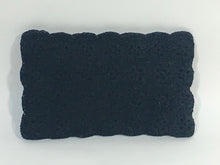 Load image into Gallery viewer, 1940’s homemade black rayon cord braided clutch bag with zipper pull diamond detail
