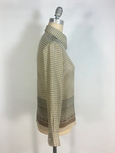 Load image into Gallery viewer, 1970’s silk blouse with Egyptian or Byzantine theme print by Oleg Cassini