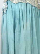 Load image into Gallery viewer, 1940’s-50’s light blue formal strapless robe de style gown by Best & Co.