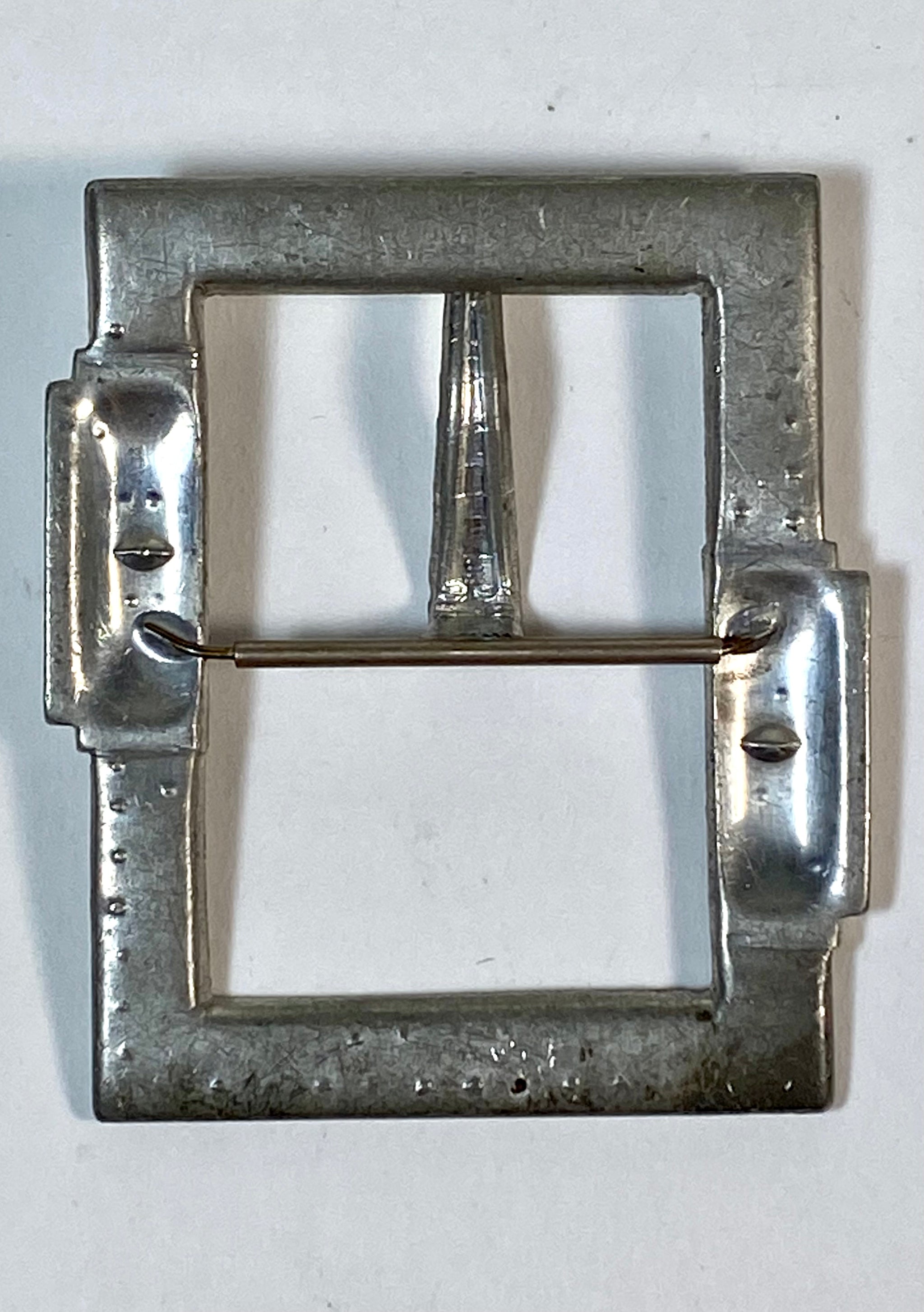 Antique Cut Steel Belt Buckle MADE IN FRANCE Signed Hand-faceted Art Deco 1920s Art Deco Belt Buckle - 20 For Sale on 1stDibs | art deco buckle main image 3