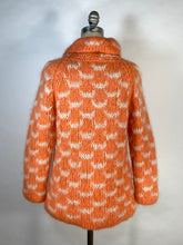 Load image into Gallery viewer, 1950&#39;s - 1960&#39;s Peach &amp; Cream oversized MOHAIR sweater Saks Fifth Avenue
