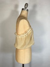 Load image into Gallery viewer, 1920’s Ivory color dainty semi-sheer SILK georgette &amp; lace camisole top

