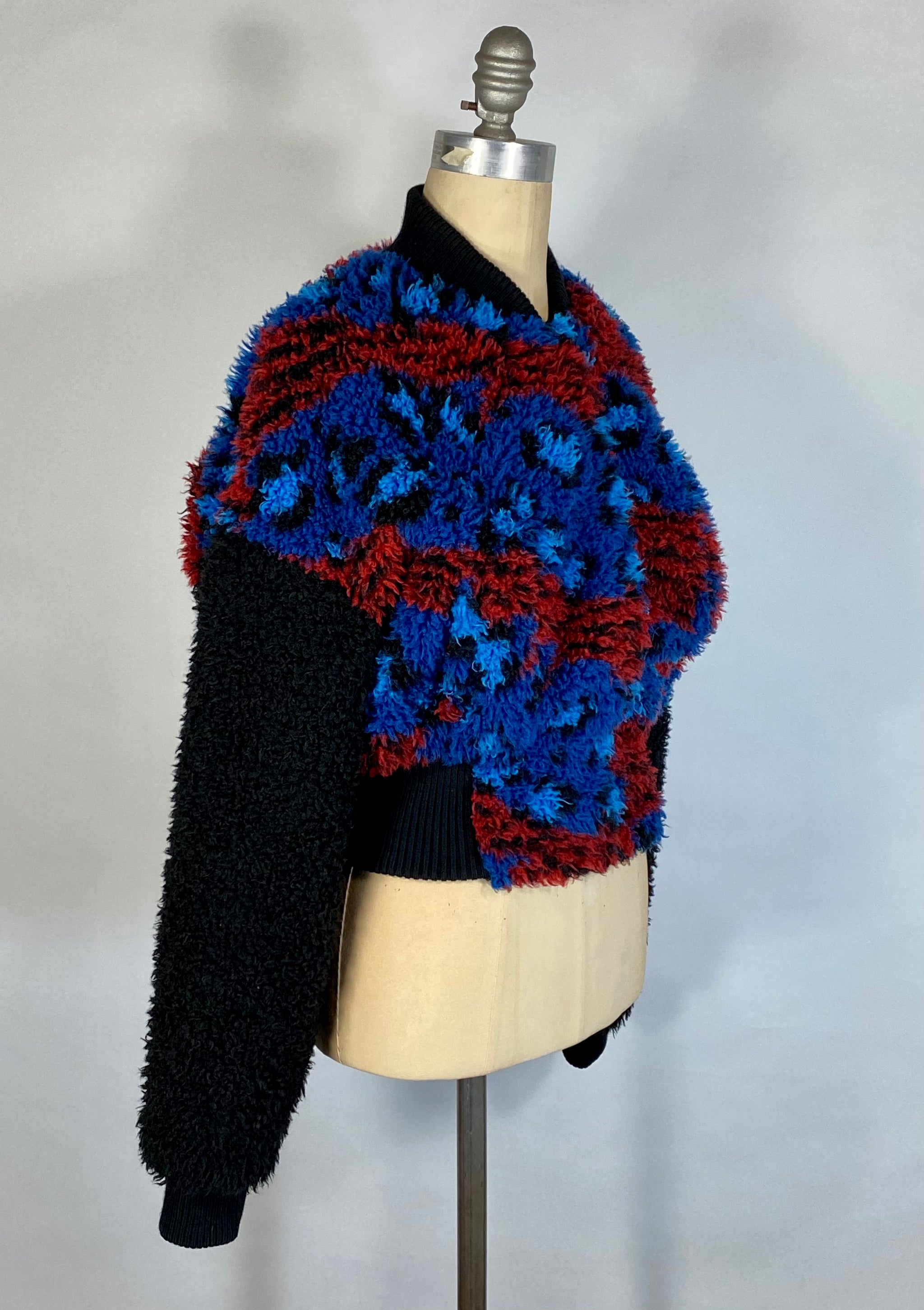 Modern KENZO x H M faux shearling fur colorful bomber jacket w TIGER e Miss Master s Closet