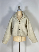 Load image into Gallery viewer, 1980&#39;s-90&#39;s undyed natural hand-woven loomed ALPACA wool jacket size Medium-Large
