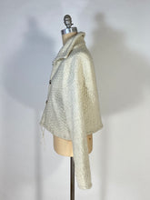 Load image into Gallery viewer, 1980&#39;s-90&#39;s undyed natural hand-woven loomed ALPACA wool jacket size Medium-Large
