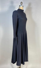 Load image into Gallery viewer, 1980&#39;s BETSEY JOHNSON Punk label black jersey cotton dress Ballet-core size Medium
