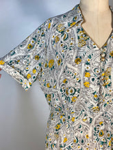 Load image into Gallery viewer, 1940&#39;s- 50&#39;s pure lt wt silk floral print dress by MYNETTE 40&quot; bust
