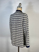 Load image into Gallery viewer, 1920&#39;s ART DECO geometric triangle print lightweight silk jacket size S/M
