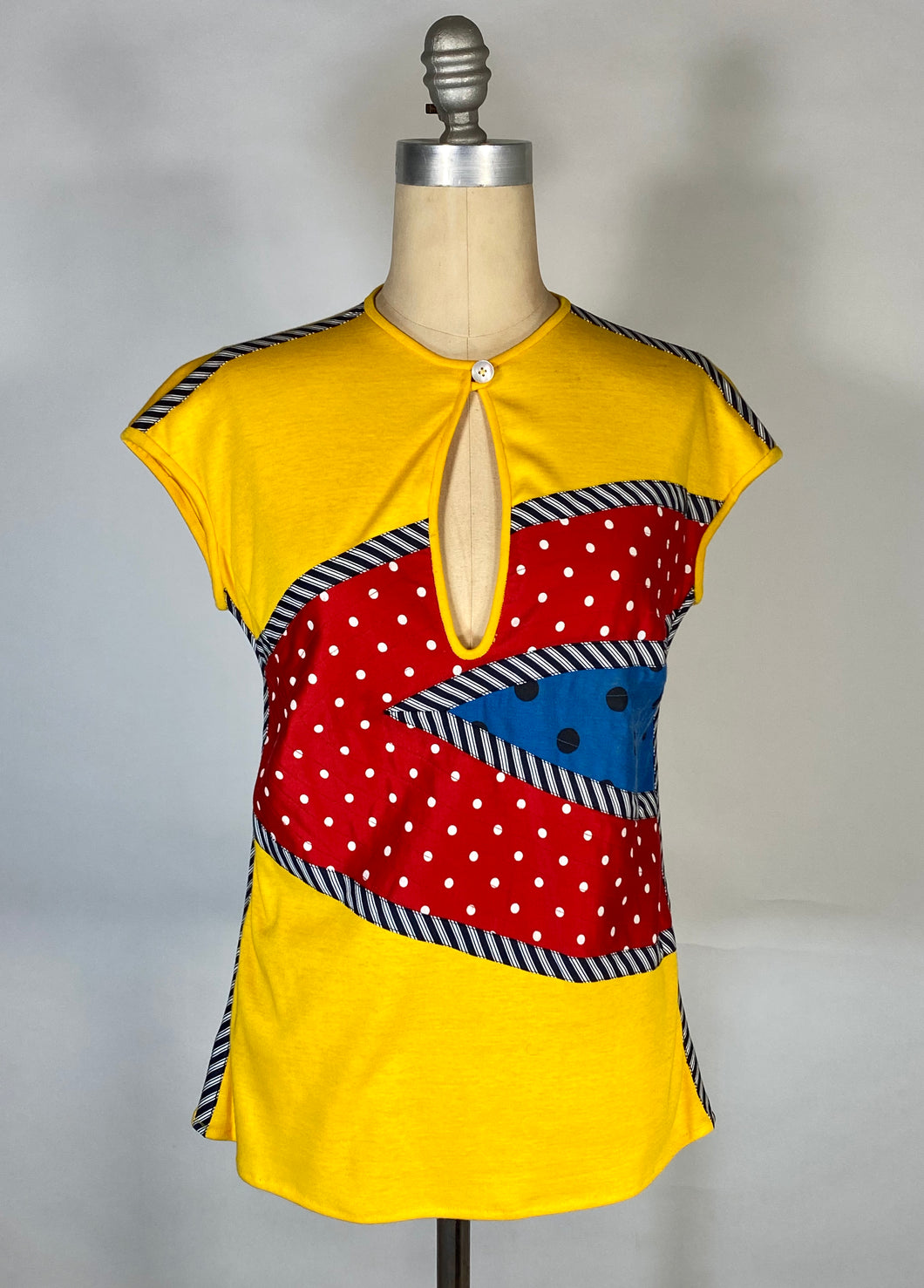 1980’s primary color patchwork colorblock tee t-shirt by Koos Van Den Akker