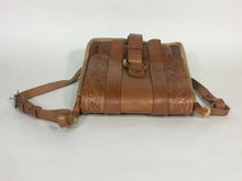 Load image into Gallery viewer, 1970’s hand-tooled natural leather long strap unisex bag by Chui
