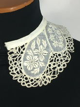 Load image into Gallery viewer, 1900&#39;s-1910 Edwardian handmade Ivory lace Peter Pan or Bertha style collar &amp; cuffs
