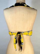 Load image into Gallery viewer, 1970’s homemade 2-in-1 reversible Nautical theme print halter top with big lapels
