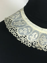 Load image into Gallery viewer, 1900&#39;s-1910 Edwardian handmade Ivory lace Peter Pan or Bertha style collar &amp; cuffs
