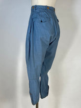 Load image into Gallery viewer, 1920’s blue-grey lightweight wool jodhpurs English riding pants Unisex
