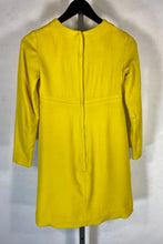 Load image into Gallery viewer, 1960’s-70’s Cyber Yellow little mod mini dress with long sleeves by Craig
