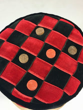 Load image into Gallery viewer, 1950’s Avant Garde playful Checkerboard and checkers velvet ribbon hat
