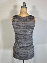 Load image into Gallery viewer, 1990’s heathered pewter Silver knit rayon tank top
