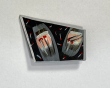 Load image into Gallery viewer, 1980’s handmade hand-painted lightweight ‘matchstick’ pin -signed
