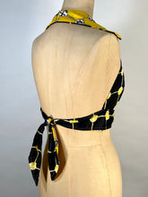 Load image into Gallery viewer, 1970’s homemade 2-in-1 reversible Nautical theme print halter top with big lapels
