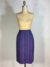 Load image into Gallery viewer, 1950’s-60’s purple cotton weave pencil skirt
